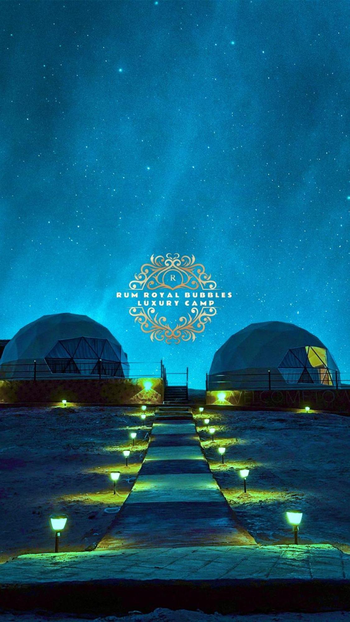 Rum Royal Bubbles Luxury Camp Apartment Wadi Rum Bagian luar foto